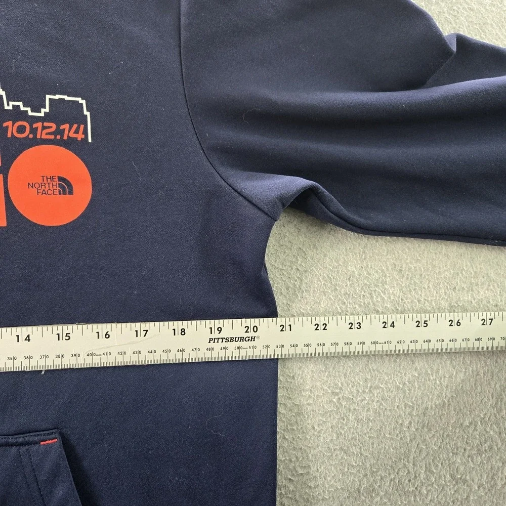 The North Face Men Hoodie M‎ Navy Graphic Print Fleece Run Chicago Activewear